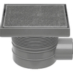 Easy drain aqua quattro siphon de sol abs 15x15cm carreau horizontal 50mm acier inoxydable GA23697
