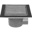 Easy drain Aqua plus quattro tegel siphon de sol avec pièce de finition en inox/grille à carreler en inox et sortie latérale 15x15cm profondeur d'installation 80 113mm garde d'eau variable 50 à 25 2302720