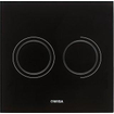 Wisa Luga plaque de commande verre pneumatique 16x16cm avec double chasse pour élément WC XS noir 0701561
