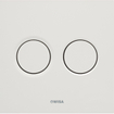 Wisa Luga plaque de commande plastique pneumatique 16x16cm avec double chasse pour élément WC XS blanc 0701540