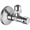 Schell robinet d'arrêt d'angle avec rosace et bouton caché 3/8x10mm chromé 0440191