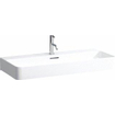 Laufen VAL lavabo 42x95x11.5cm avec trou de robinet avec trop-plein dessous poli SaphirKeramik lcc-blanc SW47002