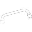 Venlo bec pivotant supérieur avec régulateur de jet 1/2x200mm chromé 0424137