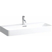 Laufen VAL lavabo 42x95x11.5cm avec trou de robinetterie avec trop-plein dessous rectifié SaphirKeramik blanc SW47001