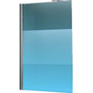 Novellini Giada paroi de douche H 88 90x195cm avec barre de fixation murale 100cm profilé chrome mat et verre transparent avec bande satinée 0988040