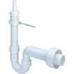 Viega Gootsteenafvoeren Siphon 1. 1/2 inchinch avec rosace y compris tube mural Matière synthétique Blanc SW115873