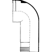Wisa 301A coude de WC 110mm longueur 180mm 0770329