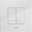 Wisa Delos Bouton de commande WC carré 16x16cm matière synthétique DualFlush Blanc SECOND CHOIX OUT8637