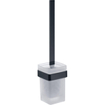 Emco Loft Garniture de balai de WC avec insert en verre L noir SW158988