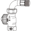 Heimeier V exact II robinet de radiateur thermostatique réglable + coude 1/2 1602213