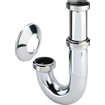 Viega siphon tubulaire sans tube mural 6/4 avec rosace chrome 0500186