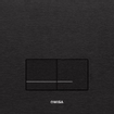 Wisa Delos Bouton de commande wc 16x16cm avec double chasse noir SECOND CHOIX OUT4729