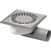 Van den Berg Siphon de sol inox sortie latérale et inférieure 50mm 15x15cm 2300308