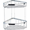 Geesa Basket Étagère de douche d'angle double 27,5cm Chromé 0650257