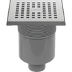 Easy drain Aqua quattro siphon de sol avec finition abs grille et sortie de fond en acier inoxydable 15x15cm profondeur d'installation 101/139mm siphon à eau 50mm 2302688