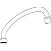 Venlo bec supérieur orientable avec régulateur de jet 3/4x170mm chrome 0421588