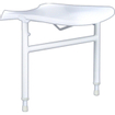 Handicare Linido ensemble double de pieds d''appui pour sièges de douche inox revêtu blanc GA47694