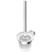 Ideal Standard Iom closetborstelgarnituur wandmodel met glazen kom mat chroom 0180481