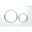 Geberit Sigma20 bedieningplaat met dualflush frontbediening voor toilet 24.6x16.4cm wit goud wit TWEEDEKANS OUT7639