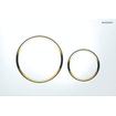 Geberit Sigma20 bedieningsplaat - 2-toets spoeling - ronde knoppen - wit/goud/wit OUT7639