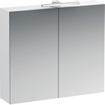 Laufen Base armoire de toilette avec 2 portes avec éclairage led 80x70x18cm blanc mat SW157435
