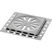 Aquaberg Siphon de rénovation avec grille en inox 10x10cm hauteur d''encastrement 8mm 2300006