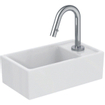 Ideal standard Tempo ensemble Lave-mains céramique 37x21cm trou de robinet droit blanc SW420663