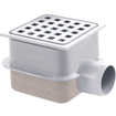 Van Den Berg siphon de sol ABS avec grille en inox 10x10 sans sortie 50mm GA91306