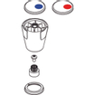 Venlo Sparepart plus bouton nimbus ii laiton chromé 0182639