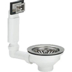Viega évacuation d''évier et garniture de trop-plein 6/4 x1145mm avec bouchon panier pour trou 90mm inox 7541181