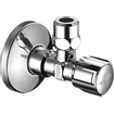 Schell Comfort robinet d'arrêt d'angle avec rosace avec bouton Kiwa 3/8x10mm chrome 0440315