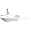 Laufen ino Lavabo pour meuble 90x45cm avec vasque gauche et plateau droite avec trou de robinet et trop-plein avec LCC blanc SW28288