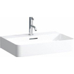 Laufen Val Lave-mains côté bas meulé 60x42cm avec 1 trou de robinet et trop-plein blanc SW28247