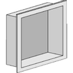 Looox BoX niche - 30x30x10cm - encastrée - inox brossé GA49246
