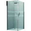 Novellini Giada porte pivotante G 84/87x195cm droite profil blanc et verre transparent 0334530