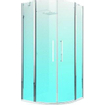 Novellini Young 2.0 R2 cabine de douche quart de cercle avec portes pivotantes et parties fixes 97.5/99.5x200cm matchroom/transparente 0335938