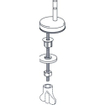 Pressalit uni charnière pour Concordia ou Scandinavia Plus inox GA82125
