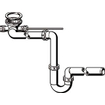 Viega Siphon de meuble 1 1/4"X32 mm. avec bonde Chrome Blanc GA13547