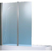Novellini Aurora paroi de baignoire pliante 2 volets 120x150cm profil blanc et verre transparent 0988272
