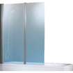 Novellini Aurora paroi de baignoire pliante 2 volets 120x150cm profil blanc et verre transparent 0988272