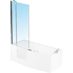 Novellini Iris paroi de bain Combi avec segment fixe gauche 86x150cm profilé chromé et verre clair 0335658