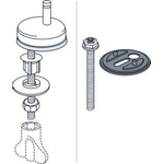 Pressalit Delight Garniture de fixation abattant de WC inox/chrome SW113699