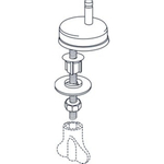 Pressalit Garniture de fixation abattant de WC (set de 2 pièces) SW66296