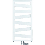 Zehnder Ribbon radiateur sèche-serviettes 126.6x50cm 509watt acier blanc brillant SW270210