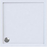 Wisa Maia Receveur de douche 80x80x5cm évacuation 90mm Carré Acrylique Blanc SW115403