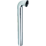 Viega Tuyau de sol avec courbe courte pour siphon bouteille 5/4x68 avec coude sans rosace chromé 0500585