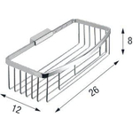 Novellini Corbeille Porte-savon H8xB26xD12cm Métal Chrome SW119810