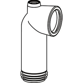 Wisa Coude d'évacuation WC universel 180 mm. 303M Blanc