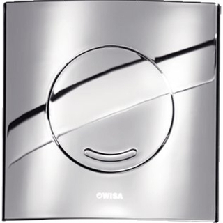 Wisa Argos plaque de commande plastique mécanique 16x16cm avec interruption de chasse pour élément WC XS chrome brillant