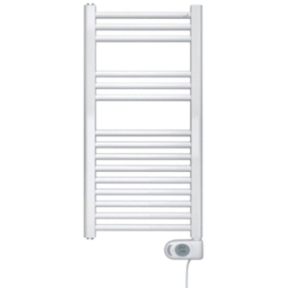 Zehnder Aura E elektrische handdoekradiator 90.6x50cm 500watt 230 volt | 50 Hz Staal Wit glans TWEEDEKANS